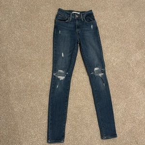 levi’s 721 high rise super skinny jeans size 24